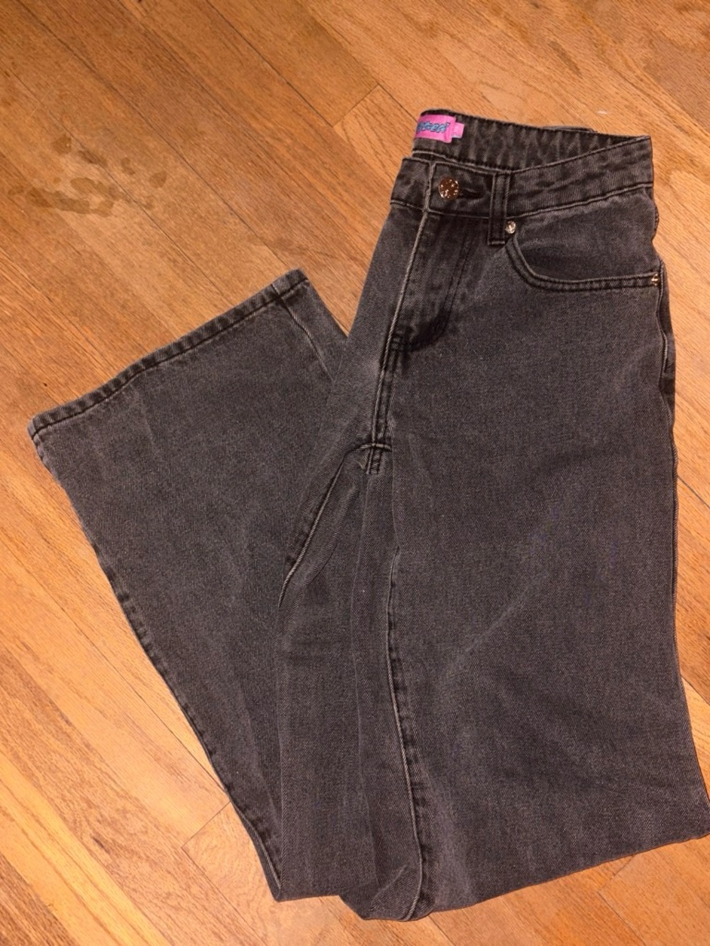 Edikted Black Wash Baggy Jeans